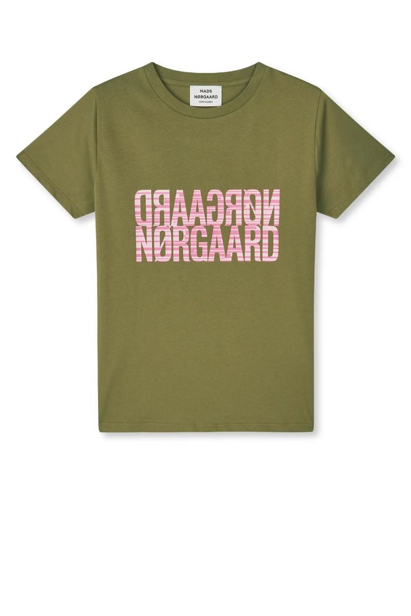 Mads Nørgaard - T-Shirt - Single Organic Trenda P Tee - Martini Olive
