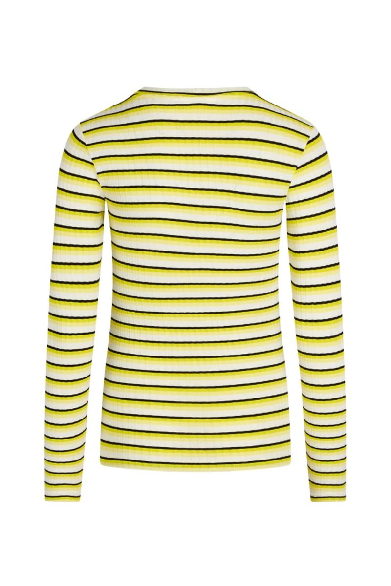 Mads Nørgaard - Bluse - 5x5 Stripe Tuba Top 5x5 - Stripe Snowwhite