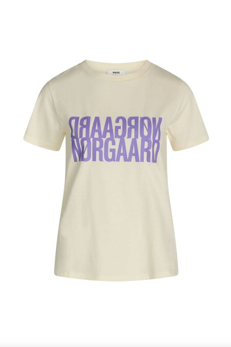 Mads Nørgaard - T-shirt - Single Organic Trenda P Tee - Vanilla Ice