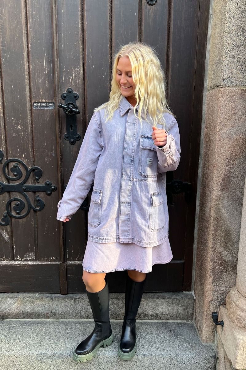 Mads Nørgaard  - Jakke - Color Denim Johnny Jacket - Vintage Purple