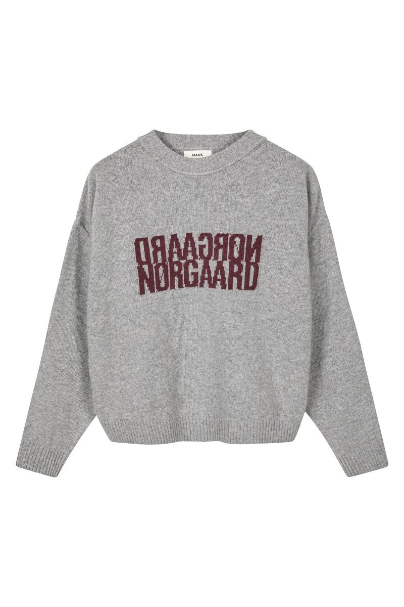 Mads Nørgaard - Strik - Recy Soft Knit Tilona Sweater - Light Grey Melange