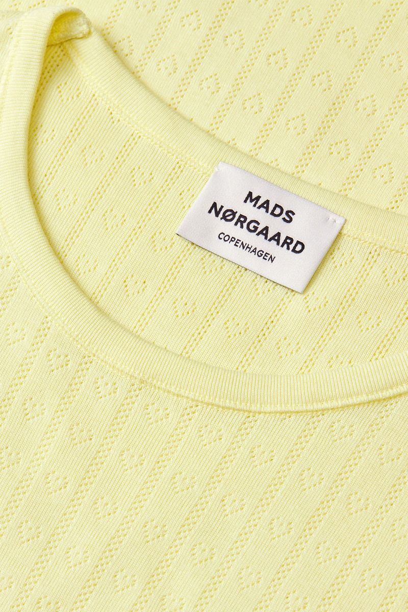 Mads Nørgaard - T-shirt - Pointella Trixy Tee - Tender Yellow