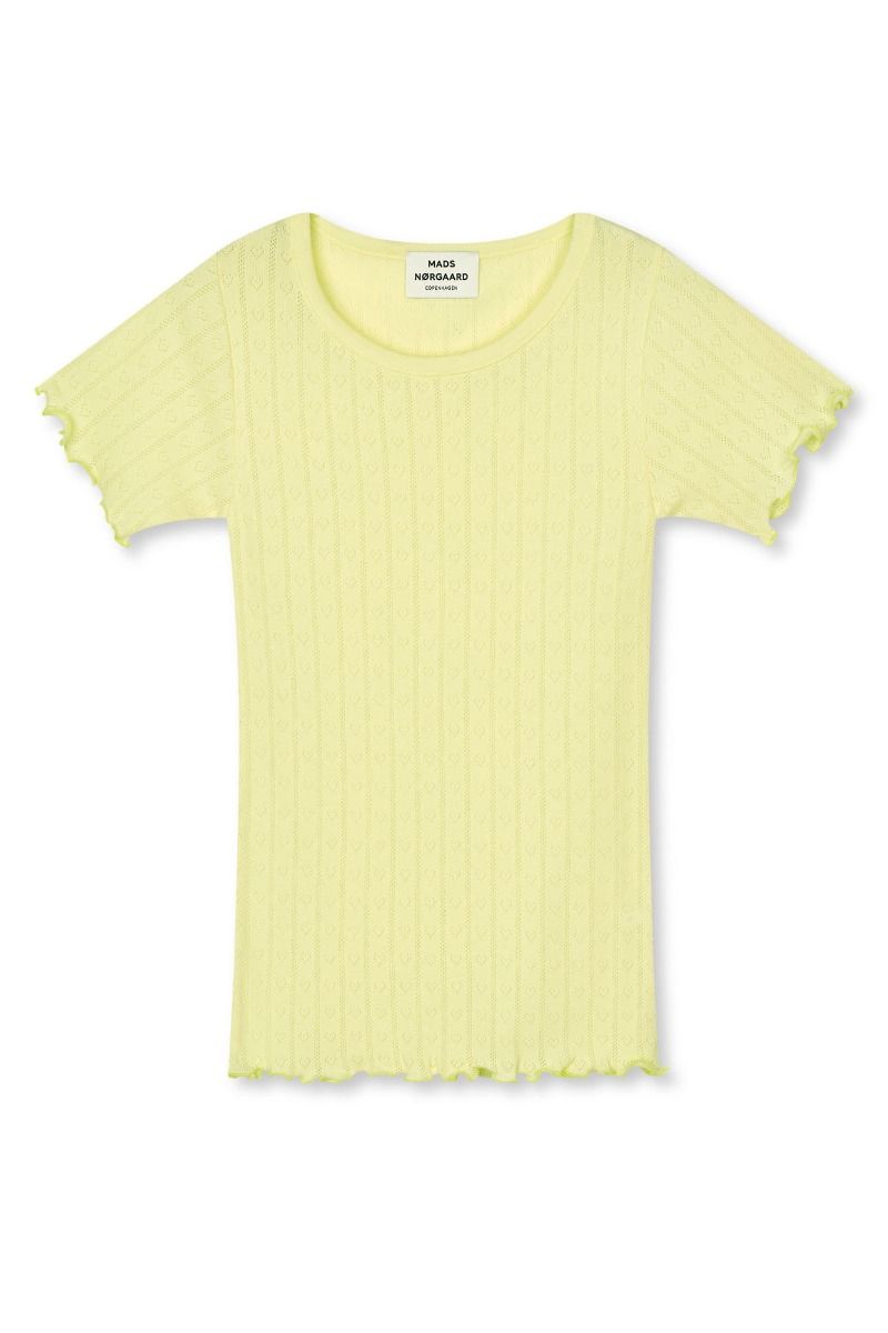 Mads Nørgaard - T-shirt - Pointella Trixy Tee - Tender Yellow