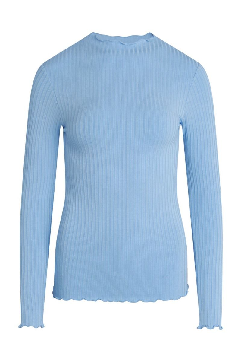 Mads Nørgaard - Bluse - 5x5 Solid Trutte Top - Della Robbia Blue