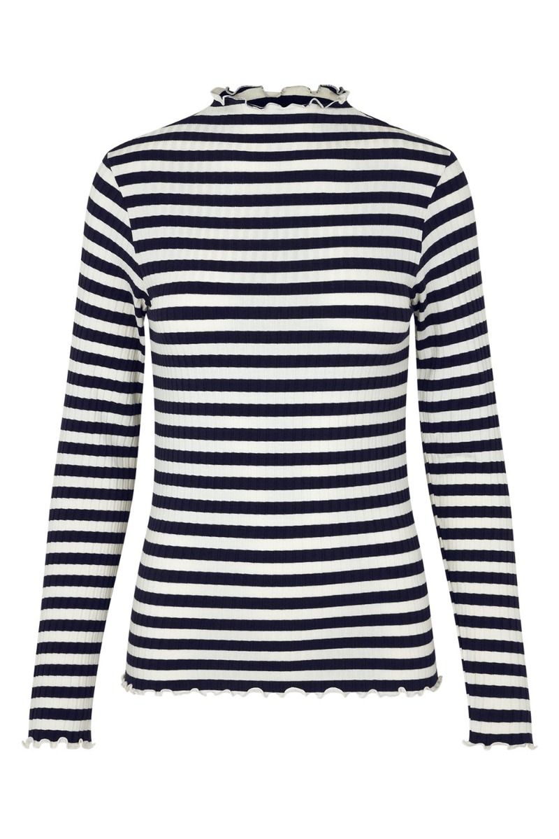 Mads Nørgaard - Bluse - 5x5 Stripe Trutte Tee 5X5 - Stripe/Deep Well