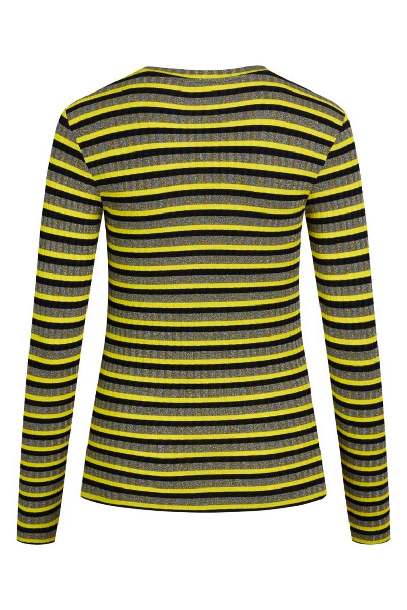 Mads Nørgaard - Bluse - 5x5 Stripe Tuba Top 5X5 - Stripe Winter Moss