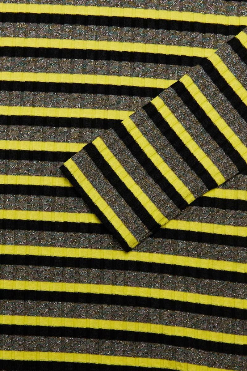 Mads Nørgaard - Bluse - 5x5 Stripe Tuba Top 5X5 - Stripe Winter Moss