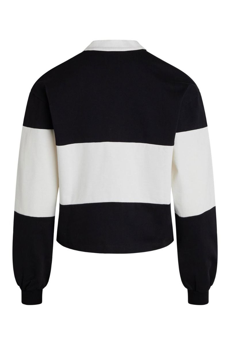 Mads Nørgaard - Bluse - Heavy Single Bimma Top - Black/Snowwhite