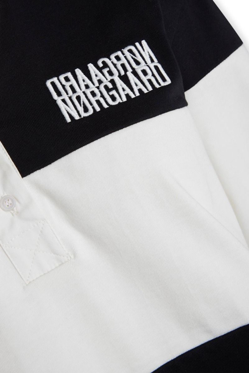 Mads Nørgaard - Bluse - Heavy Single Bimma Top - Black/Snowwhite