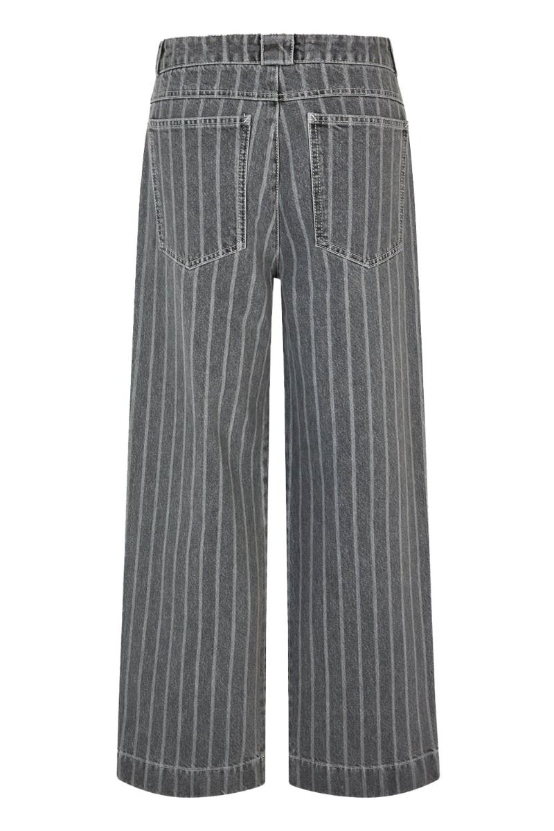 Mads Nørgaard - Bukser - Grey Stripe Denim Krauer Jeans - Grey Stripe