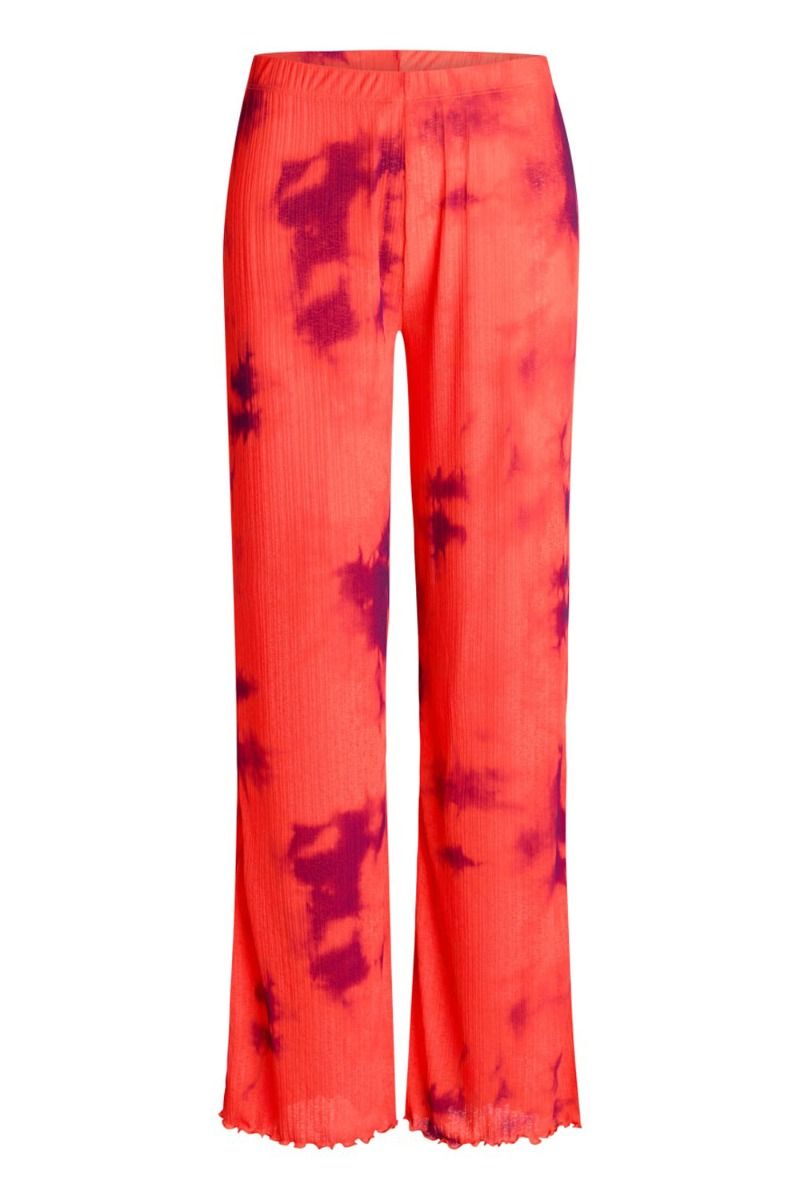 Mads Nørgaard - Bukser - Jena Pants AOP - Tie Dye AOP/Orange Clown Fish