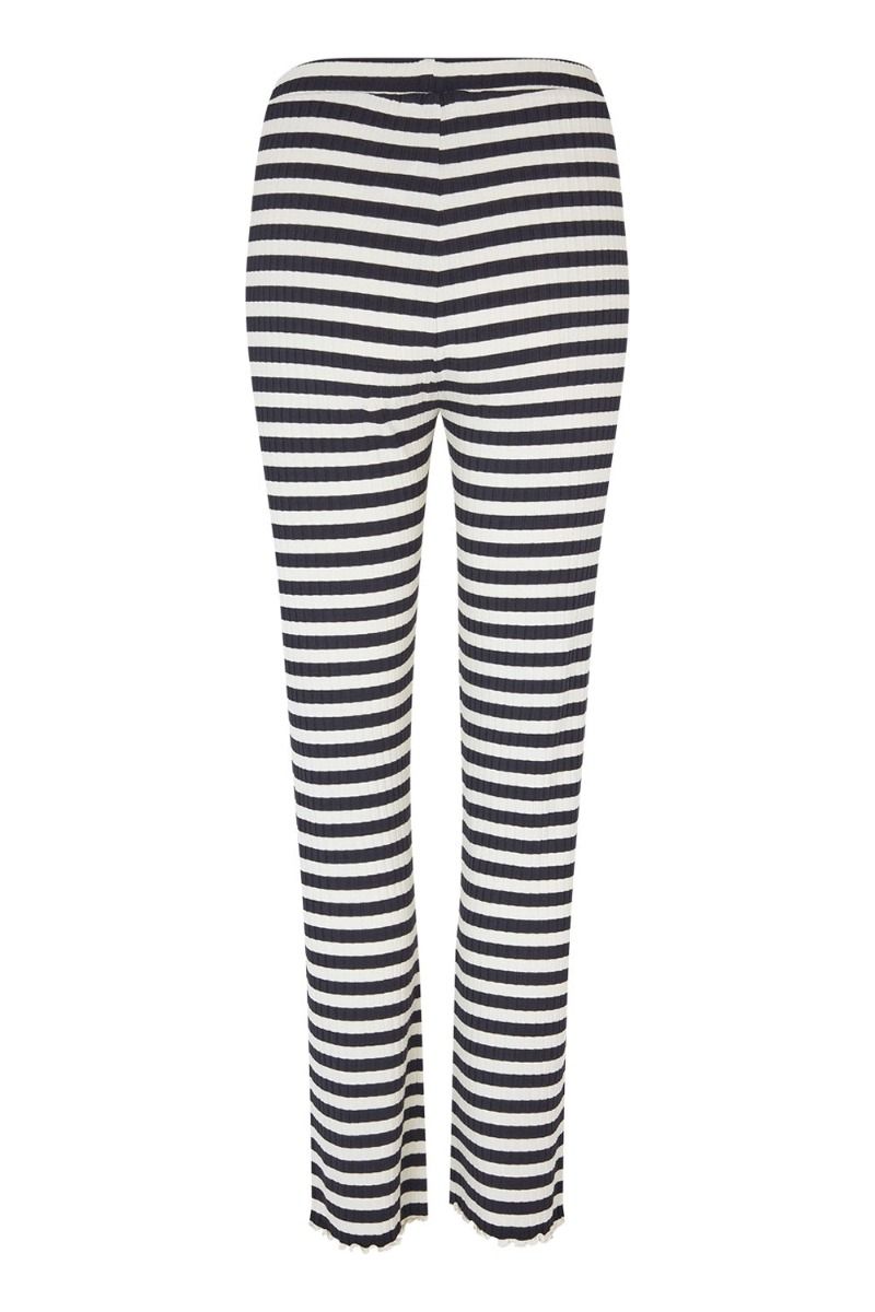 Mads Nørgaard - Bukser - 5x5 Stripe Lonnie Pants 5X5 - Stripe/Deep Well