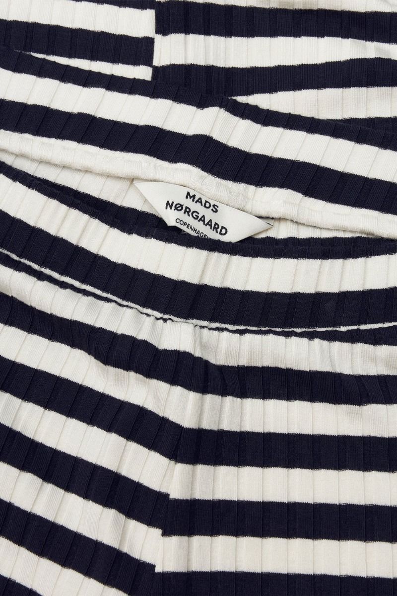 Mads Nørgaard - Bukser - 5x5 Stripe Lonnie Pants 5X5 - Stripe/Deep Well