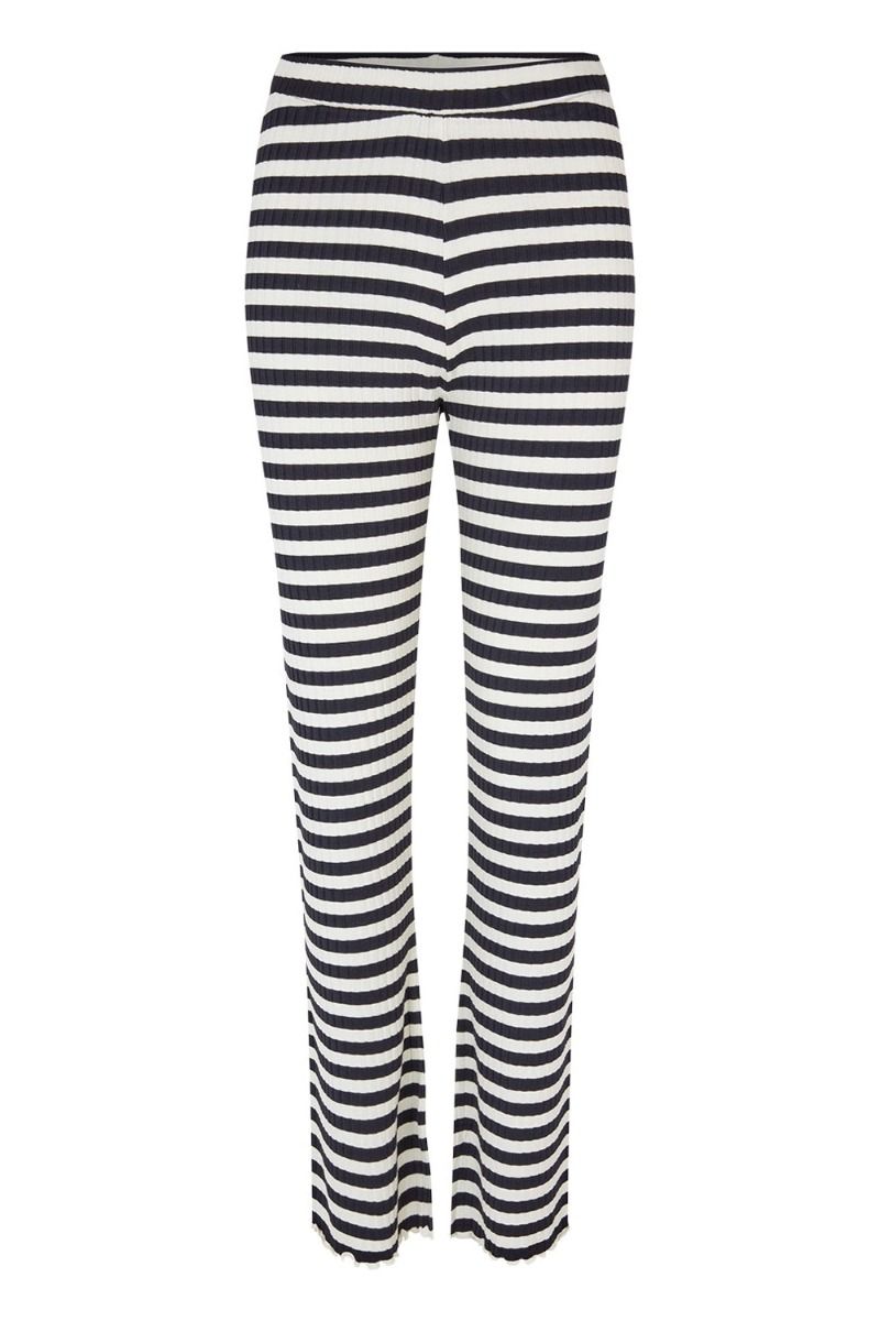 Mads Nørgaard - Bukser - 5x5 Stripe Lonnie Pants 5X5 - Stripe/Deep Well