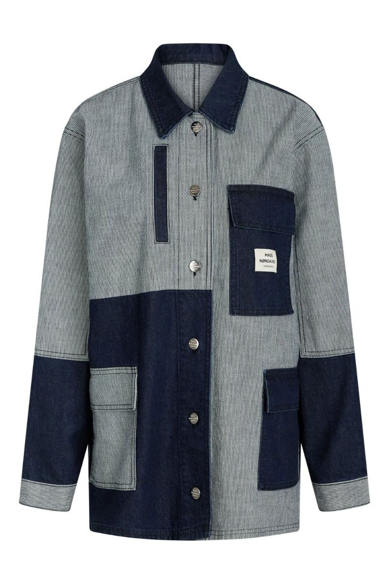 Mads Nørgaard - Jakke - Bell Block Jacket - Estate Blue/Cloud Dancer