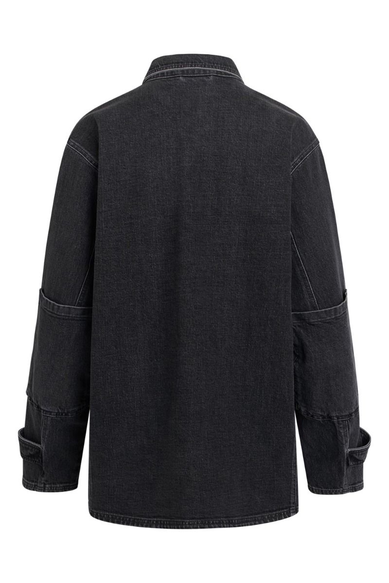 Mads Nørgaard - Jakke - Black Denim Johnny Jacket - Black Vintage