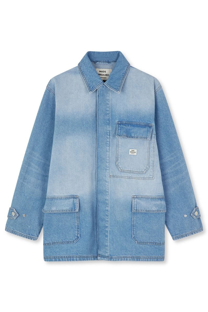 Mads Nørgaard  - Jakke - Bles Denim Johnny Jacket - Bright Blue Denim