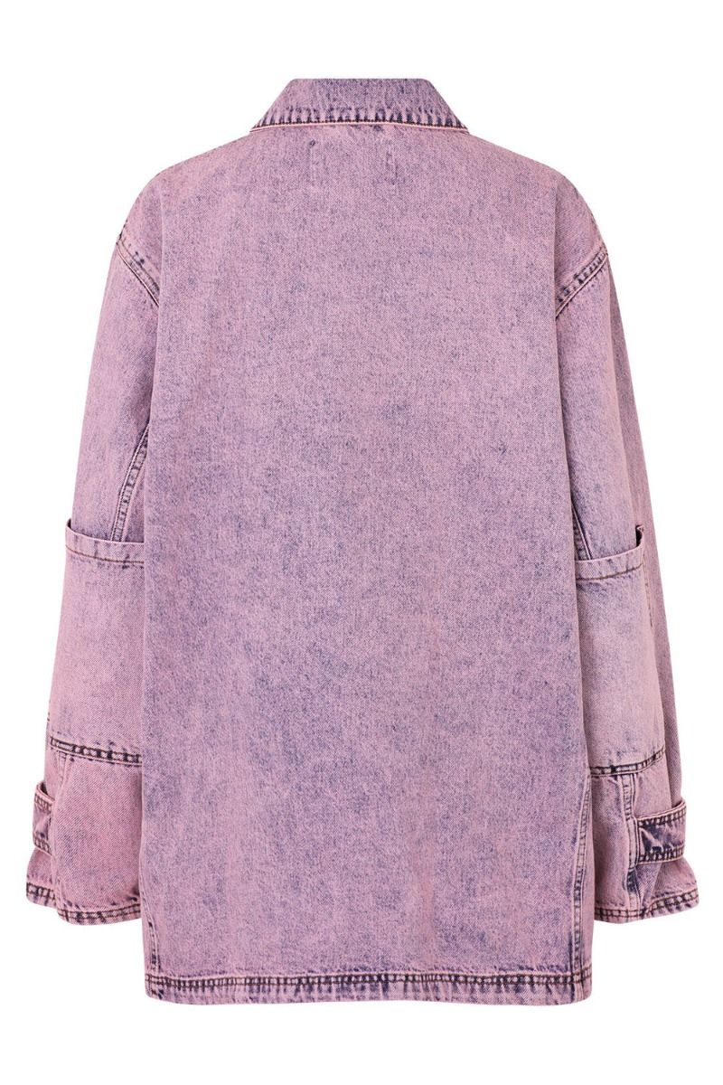 Mads Nørgaard  - Jakke - Color Denim Johnny Jacket - Vintage Purple