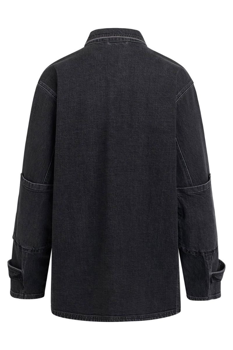 Mads Nørgaard - Jakke - Black Denim Johnny Jacket - Black