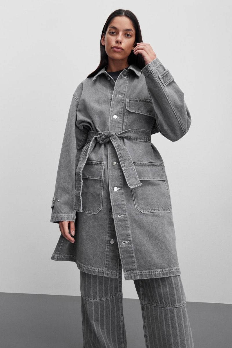 Mads Nørgaard - Jakke - Grey Denim Jeiru Coat - Grey
