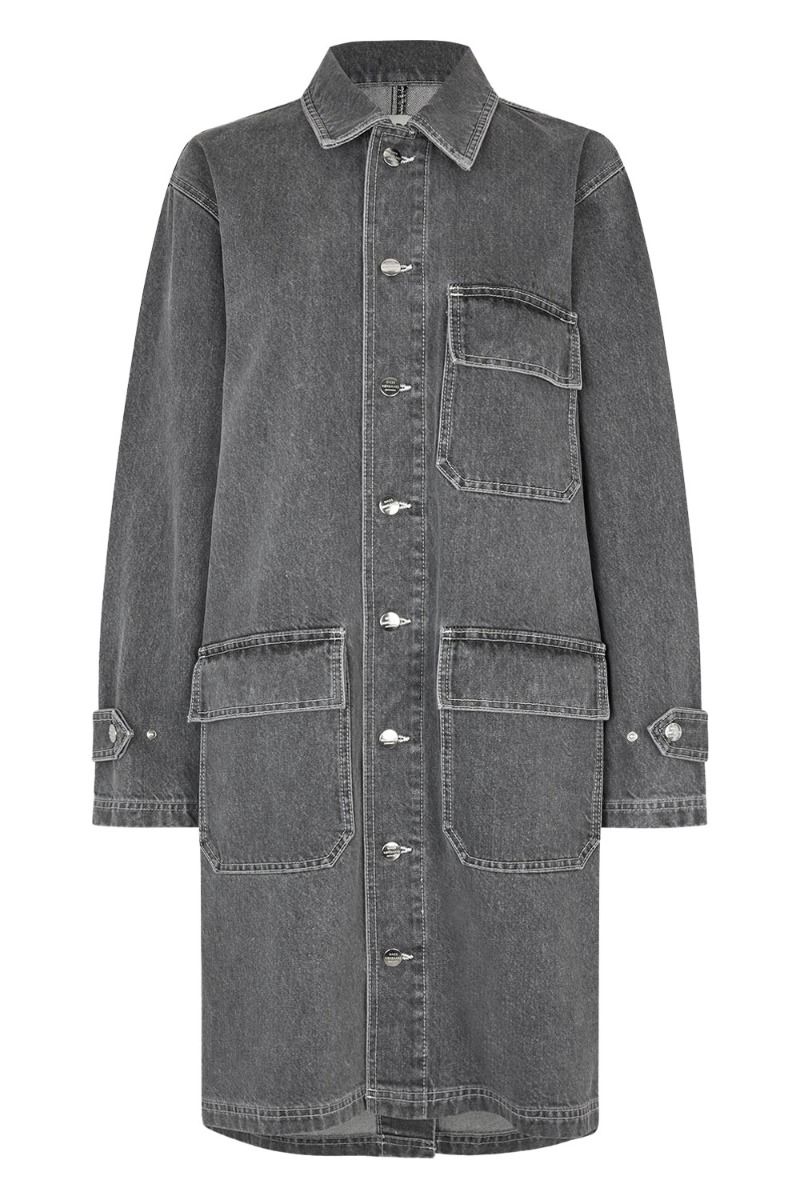Mads Nørgaard - Jakke - Grey Denim Jeiru Coat - Grey