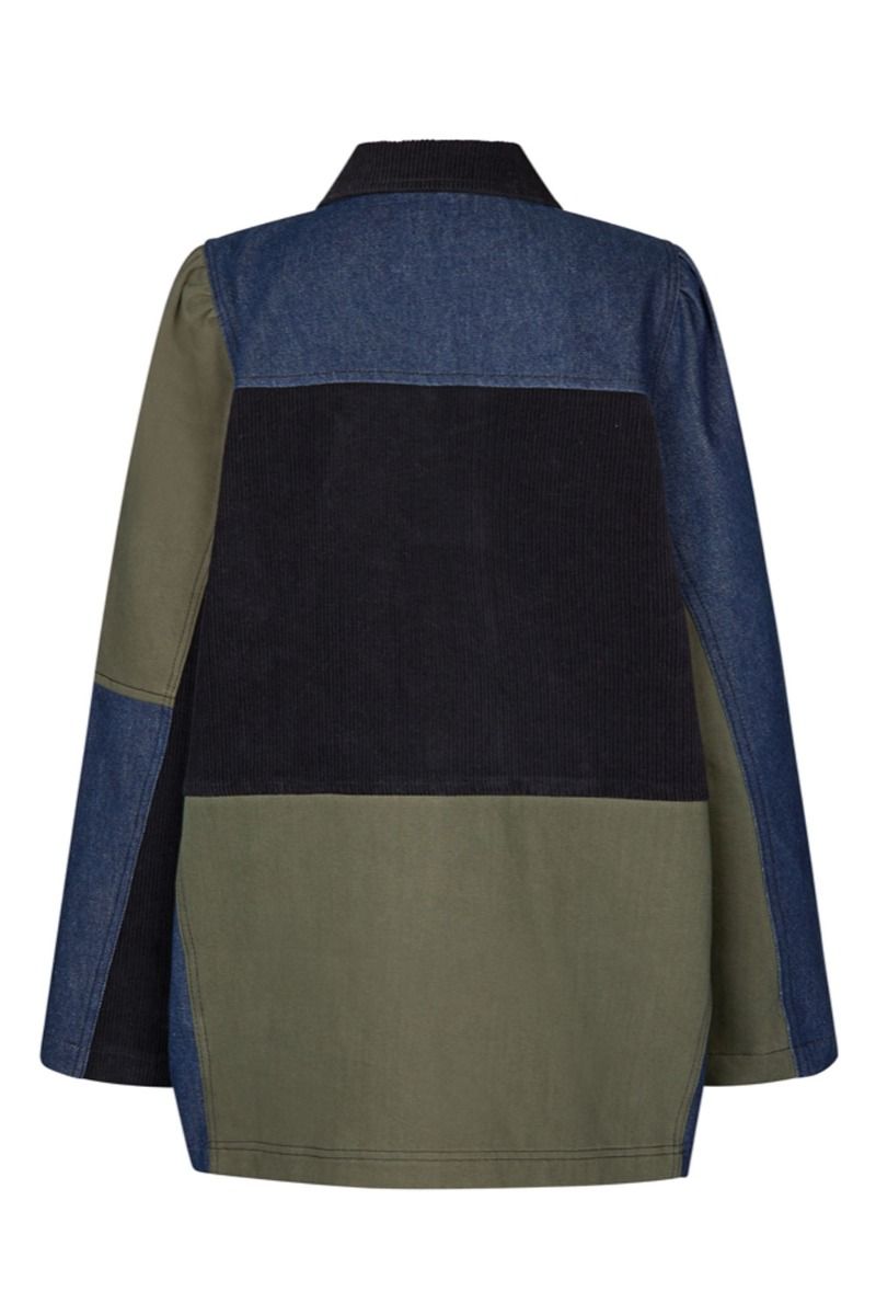 Mads Nørgaard - Jakke - Patch Denim Cimber Jacket - Mix Blue Denim