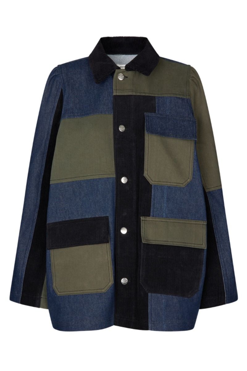 Mads Nørgaard - Jakke - Patch Denim Cimber Jacket - Mix Blue Denim