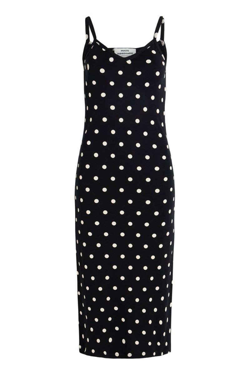 Mads Nørgaard - Kjole - 1x1 Organic Delkissa Dress - Black/Whitecap Gray