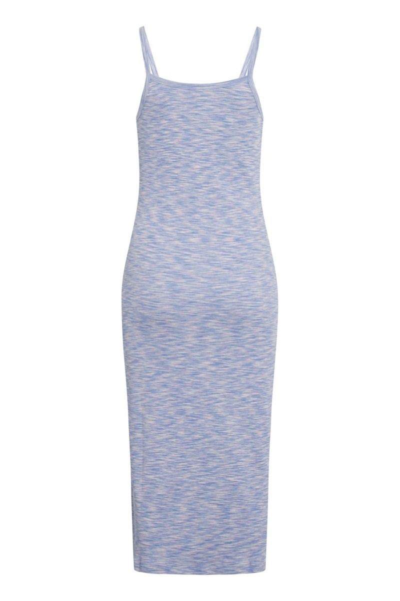 Mads Nørgaard - Kjole - 2x2 Cotton Mouline Delkissa - Blue/Pink Mouline