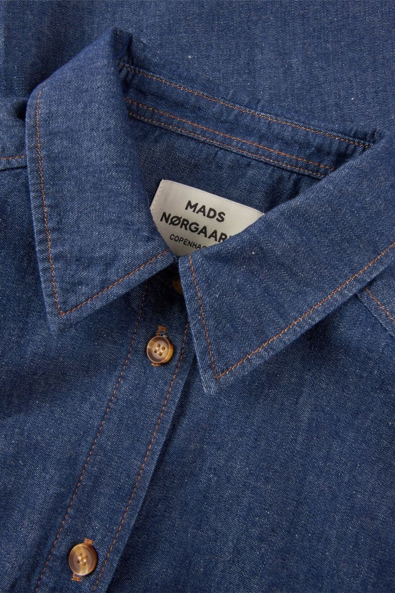 Mads Nørgaard - Kjole - Air Denim Crissy Dress - Dark Blue Denim