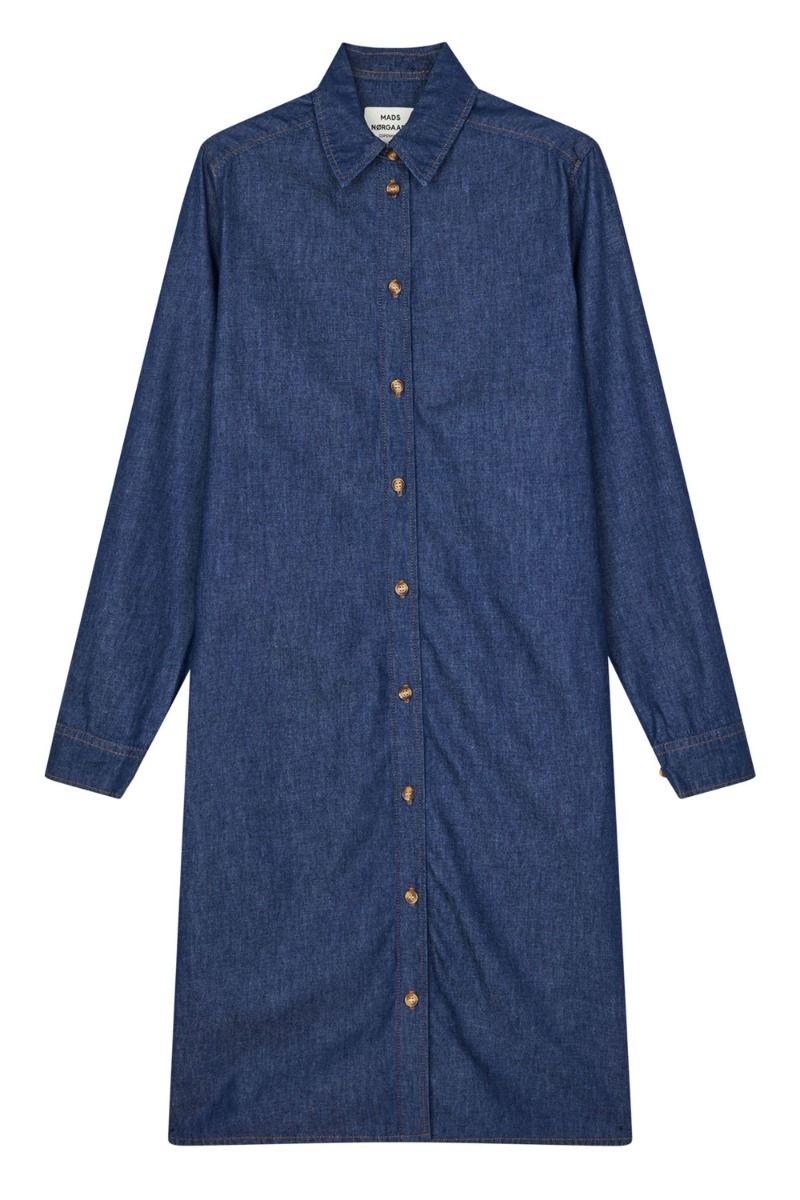 Mads Nørgaard - Kjole - Air Denim Crissy Dress - Dark Blue Denim