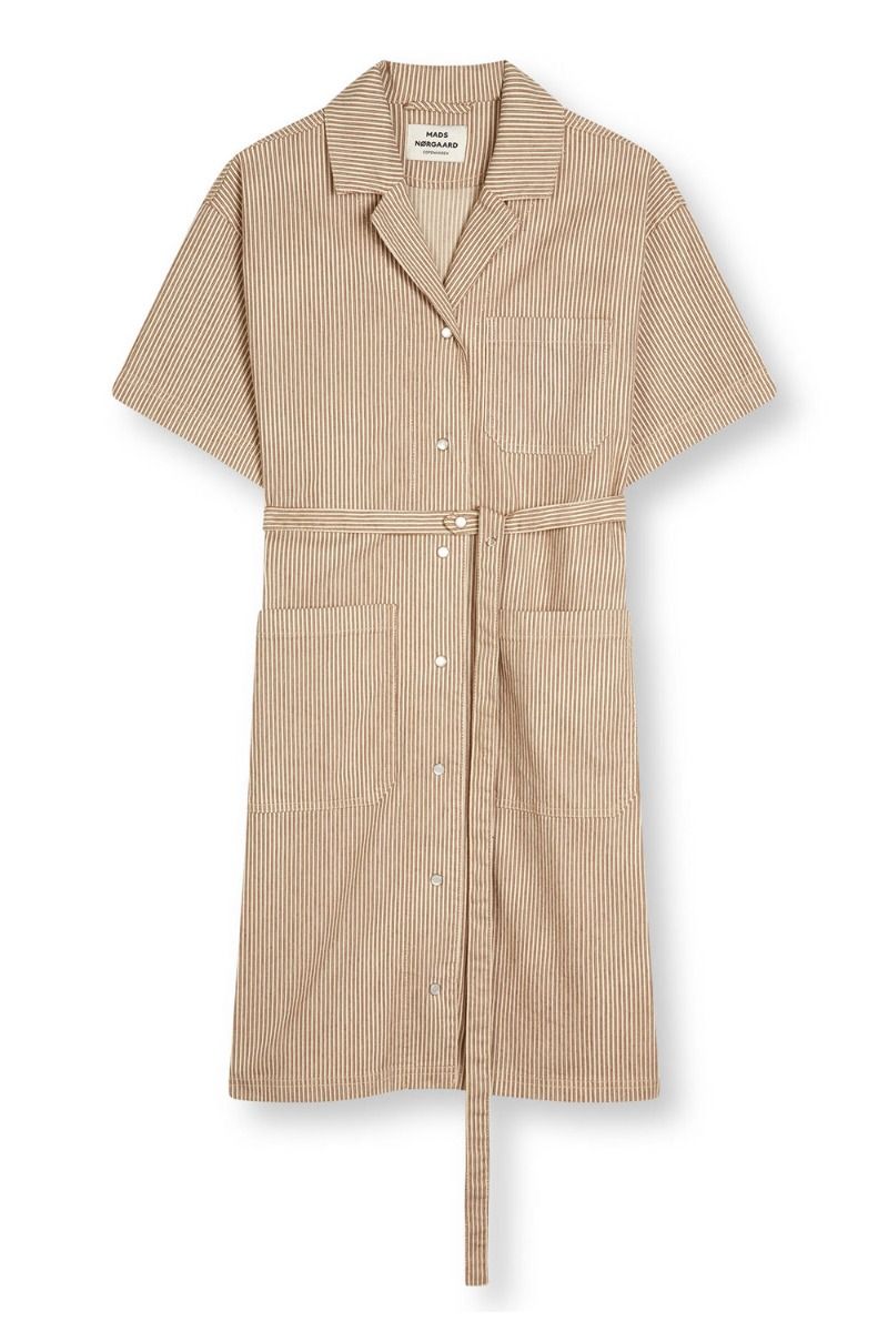 Mads Nørgaard - Kjole - Bromi Yola Dress - Partridge/Whitecap Gray