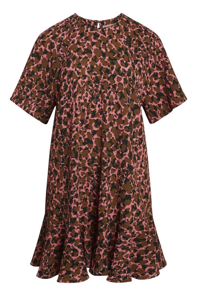 Mads Nørgaard - Kjole - Bumpy Flower Daria - Multi Strawberry Pink