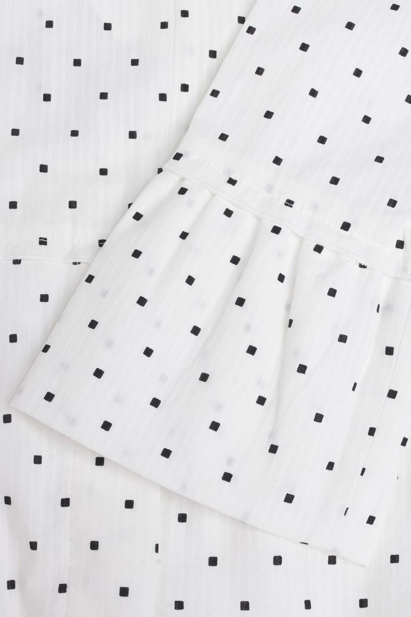 Mads Nørgaard - Kjole - Cotton Seersucker Dupina - White/Black