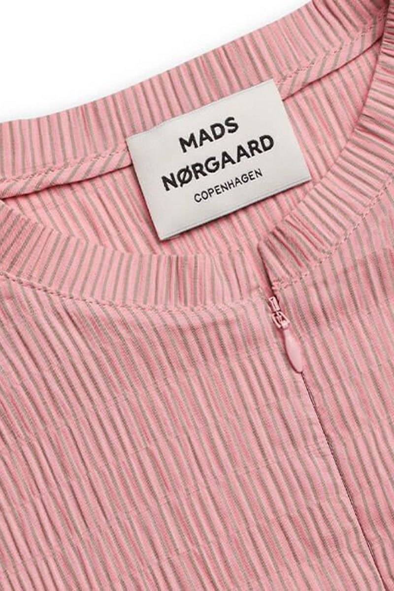 Mads Nørgaard - Kjole - Crinckle Pop Dupina Dress - Multi Strawberry Pink