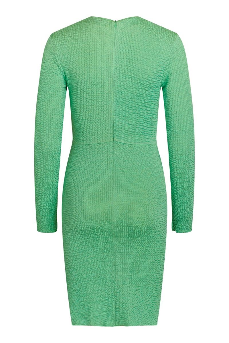 Mads Nørgaard - Kjole - Flex Crepe Vulcan Dress - Light Grass Green