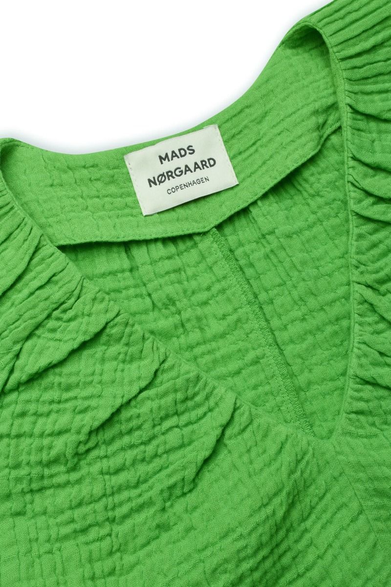 Mads Nørgaard - Kjole - Gaze Bellini Dress - Classic Green