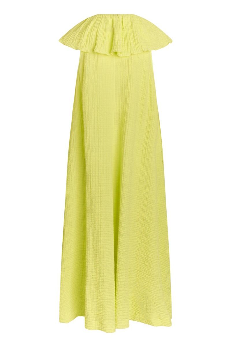 Mads Nørgaard - Kjole - Gaze Lardini Dress - Sunny Lime