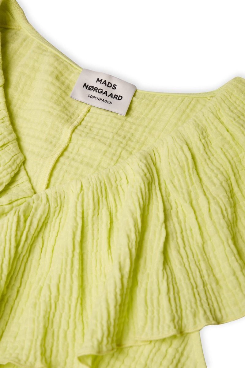 Mads Nørgaard - Kjole - Gaze Lardini Dress - Sunny Lime