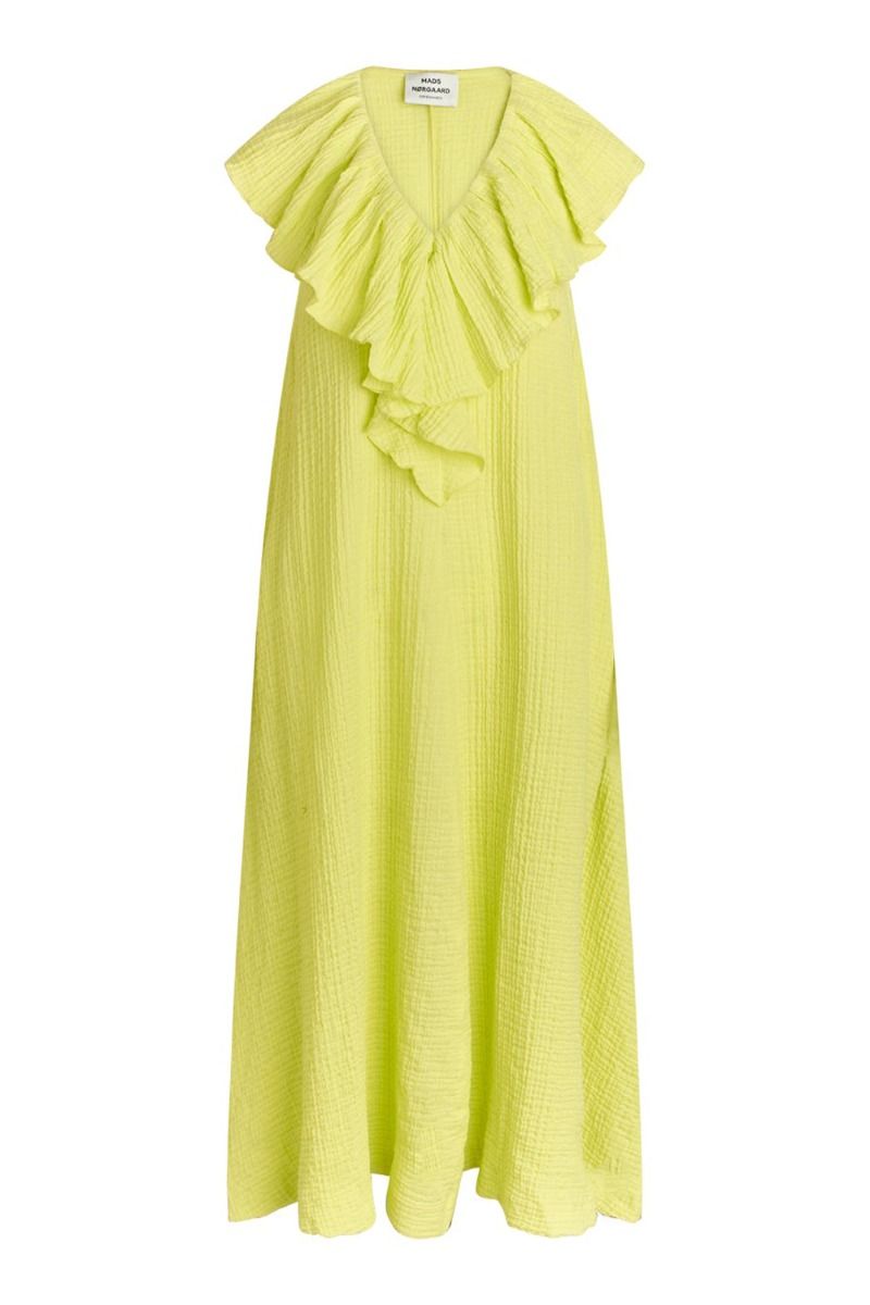Mads Nørgaard - Kjole - Gaze Lardini Dress - Sunny Lime