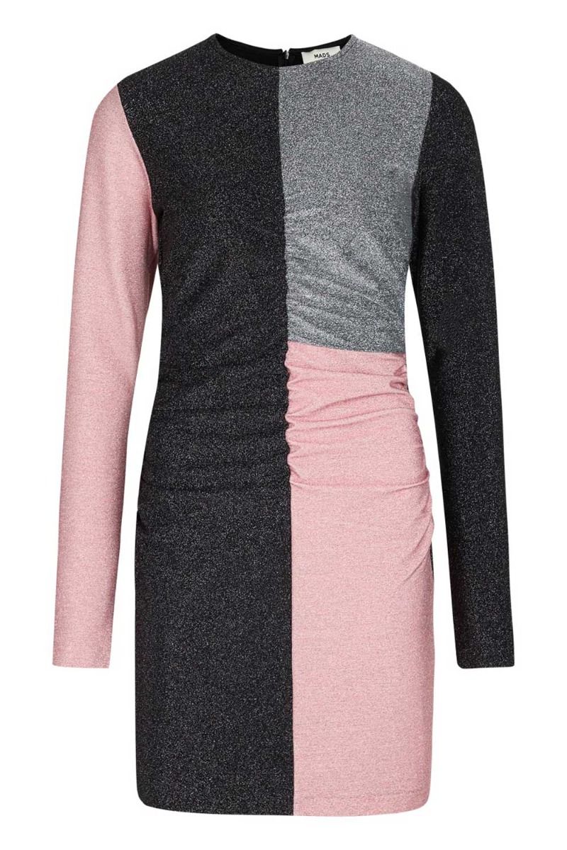 Mads Nørgaard - Kjole - Glitter Stretch Dion Max Dress - Metallic Mix Winetasting