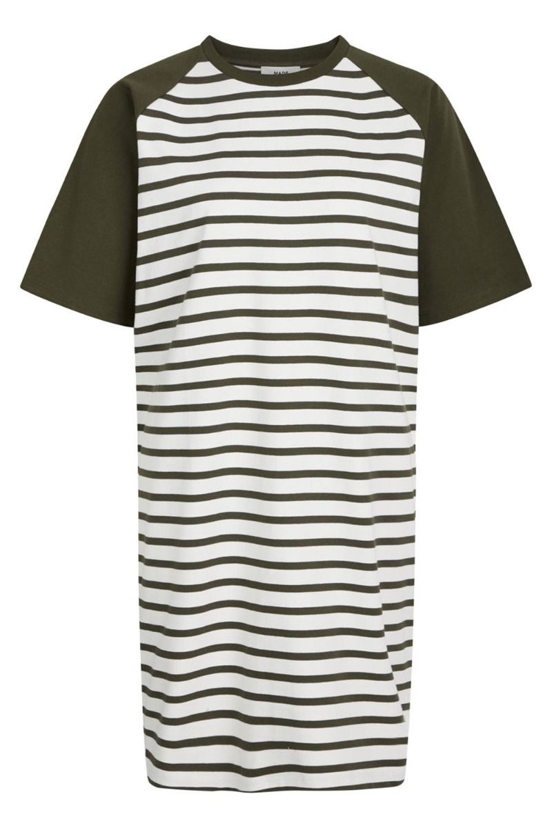 Mads Nørgaard - Kjole - Heavy Single Lola Dress - Snowwhite/Forest Night