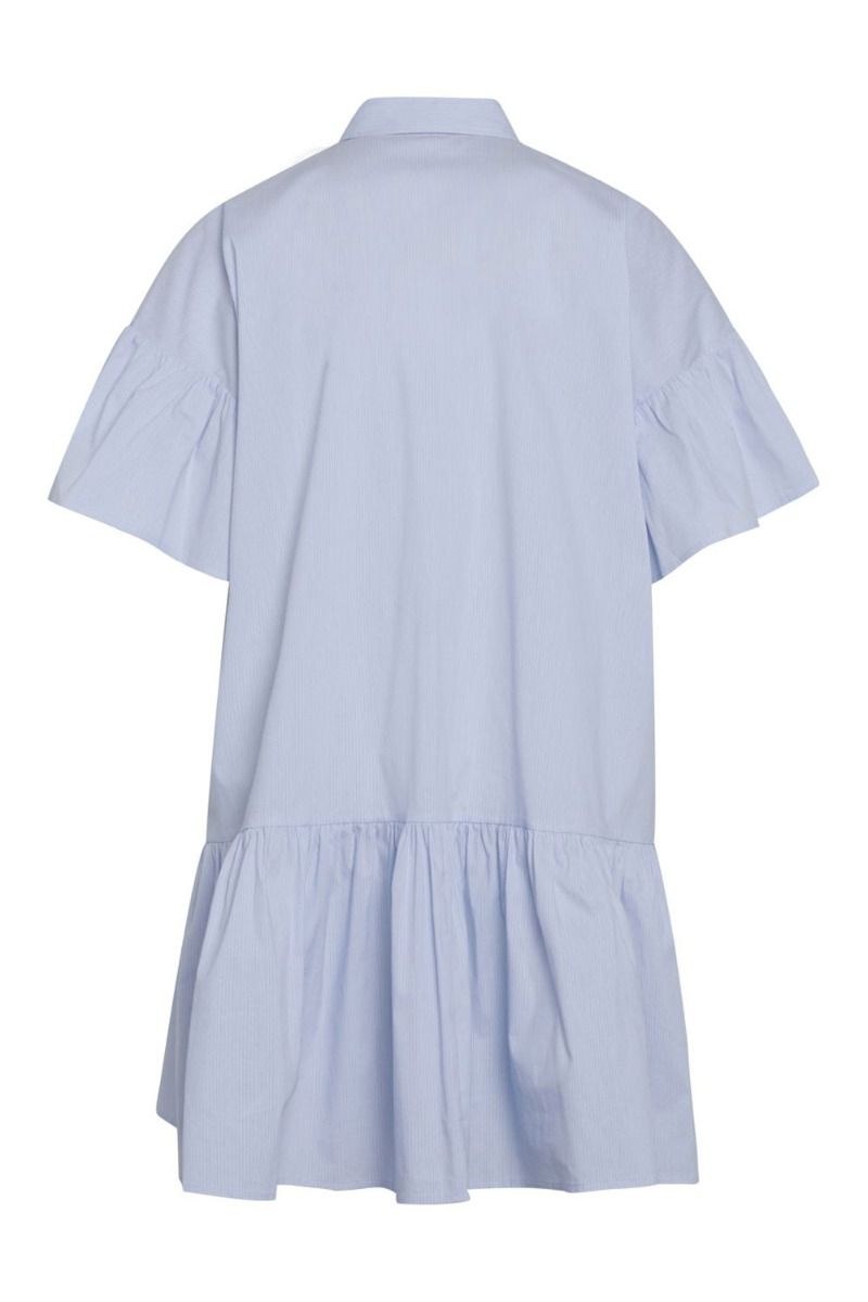 Mads Nørgaard - Kjole - Organic Poplin Darlene - Light Blue Stripe