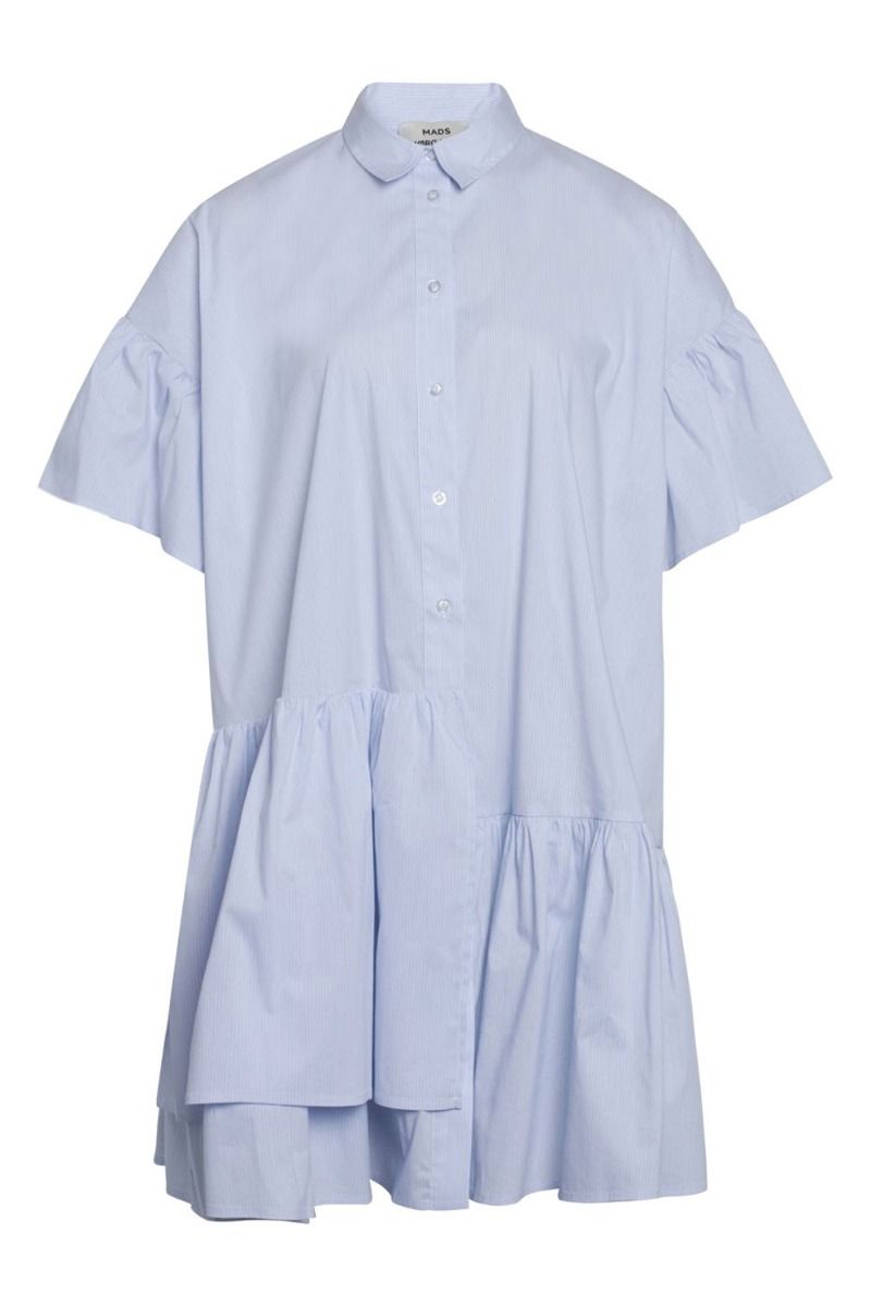 Mads Nørgaard - Kjole - Organic Poplin Darlene - Light Blue Stripe
