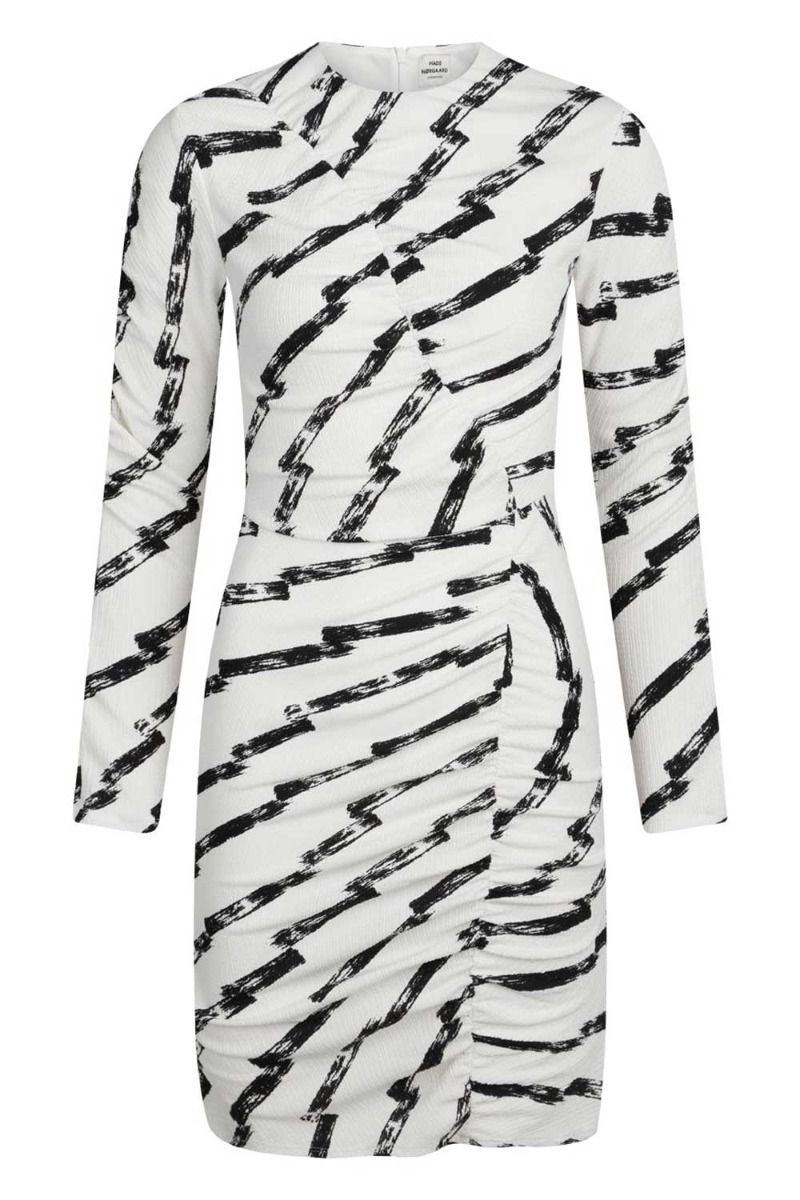 Mads Nørgaard - Kjole - Pollux Altena Dress - AOP Paint Stripe Aop/White Alyssum