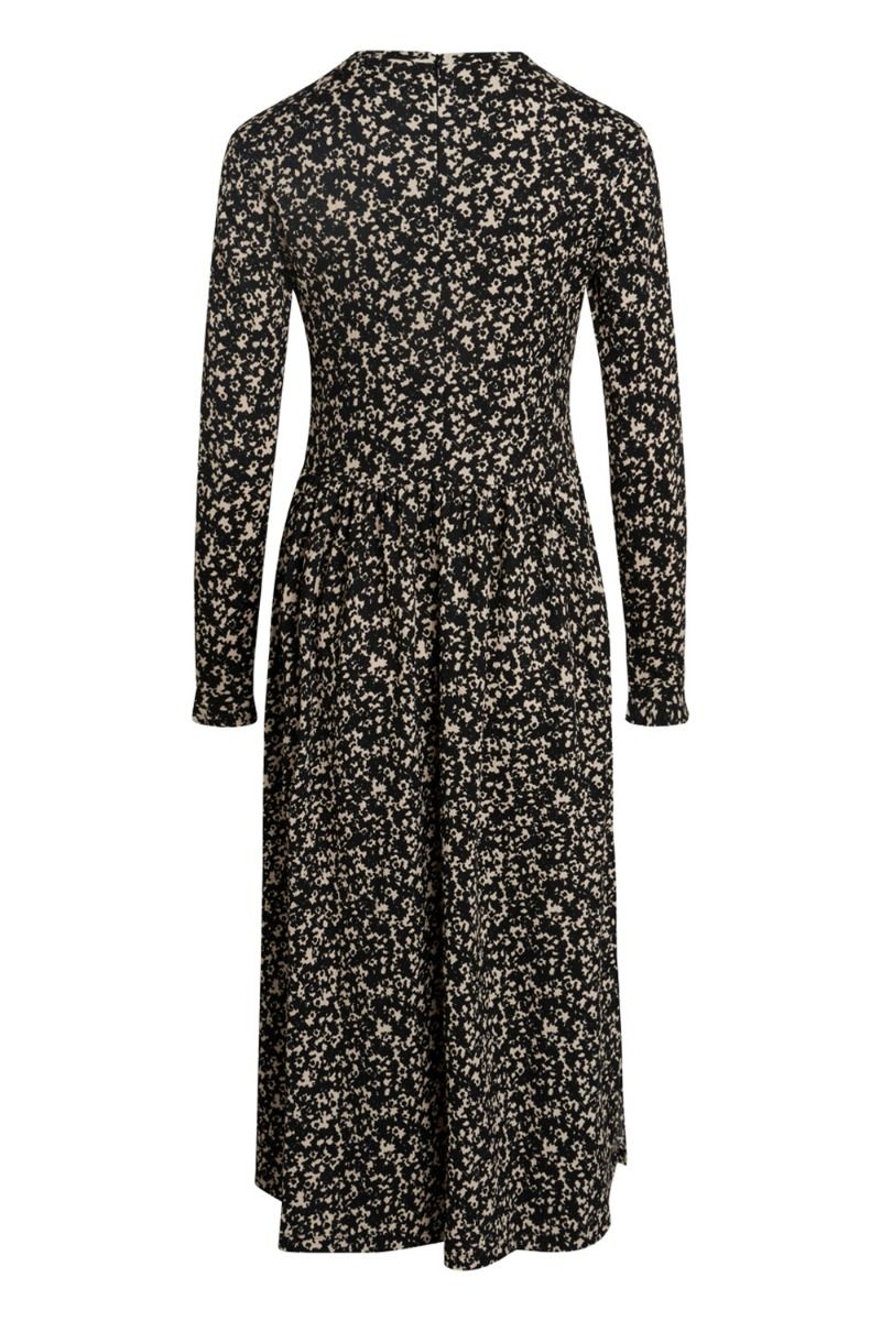 Mads Nørgaard - Kjole - Pollux Docca Dress - Parchment/Black