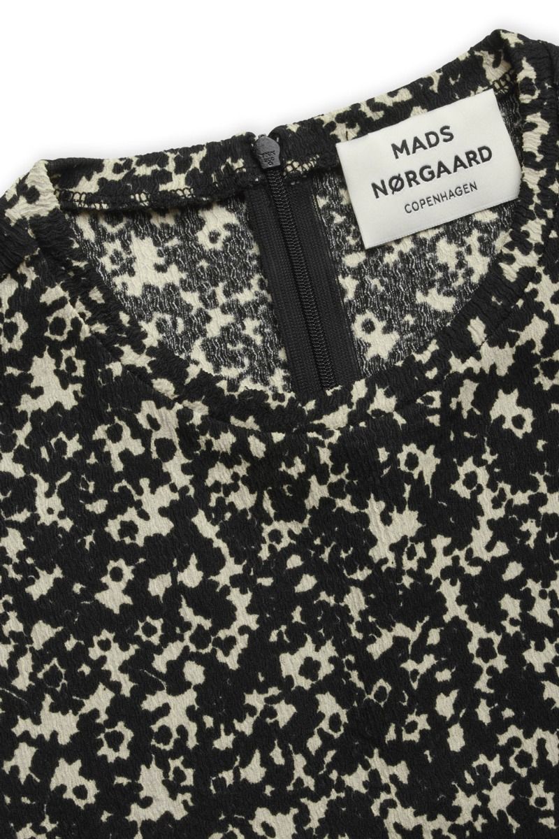 Mads Nørgaard - Kjole - Pollux Docca Dress - Parchment/Black