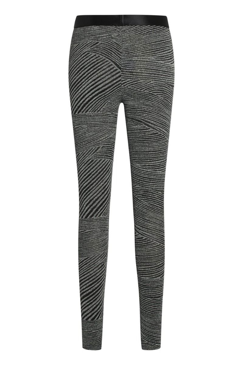 Mads Nørgaard - Leggings - Amazing Glitter Lisa Leggings - Black/Silver