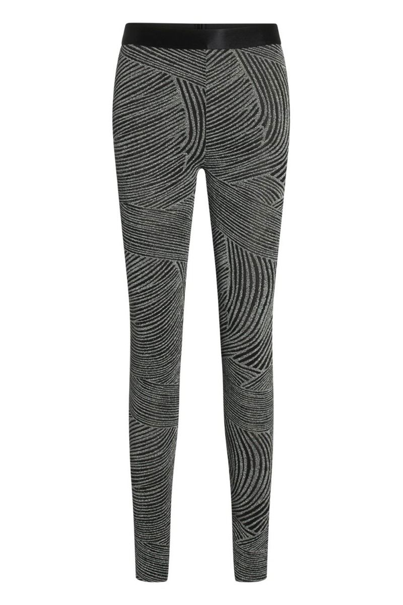 Mads Nørgaard - Leggings - Amazing Glitter Lisa Leggings - Black/Silver