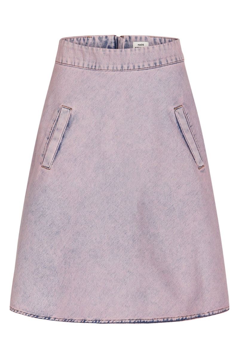 Mads Nørgaard - Nederdel - Color Denim Stelly Skirt - Vintage Purple